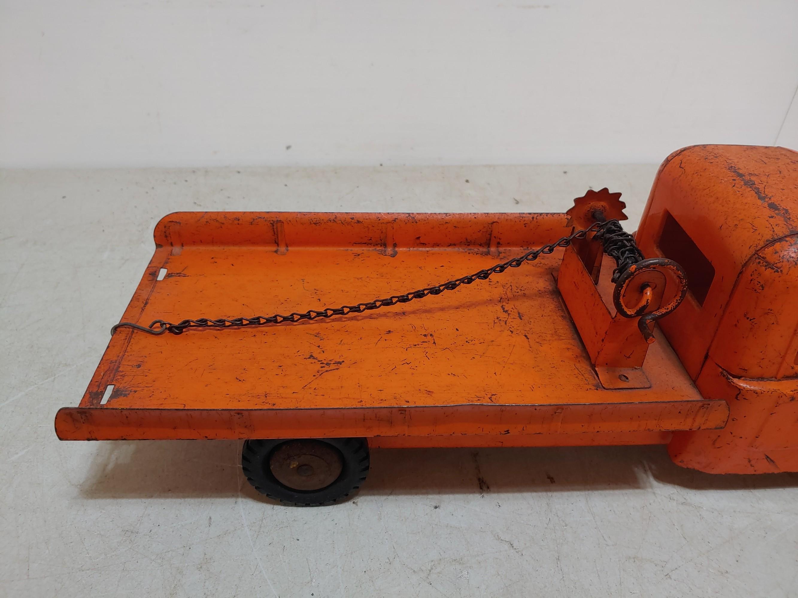 Structo Flatbed Toy Truck With Winch