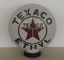 Texaco Ethty Milk Glass Gas Globe