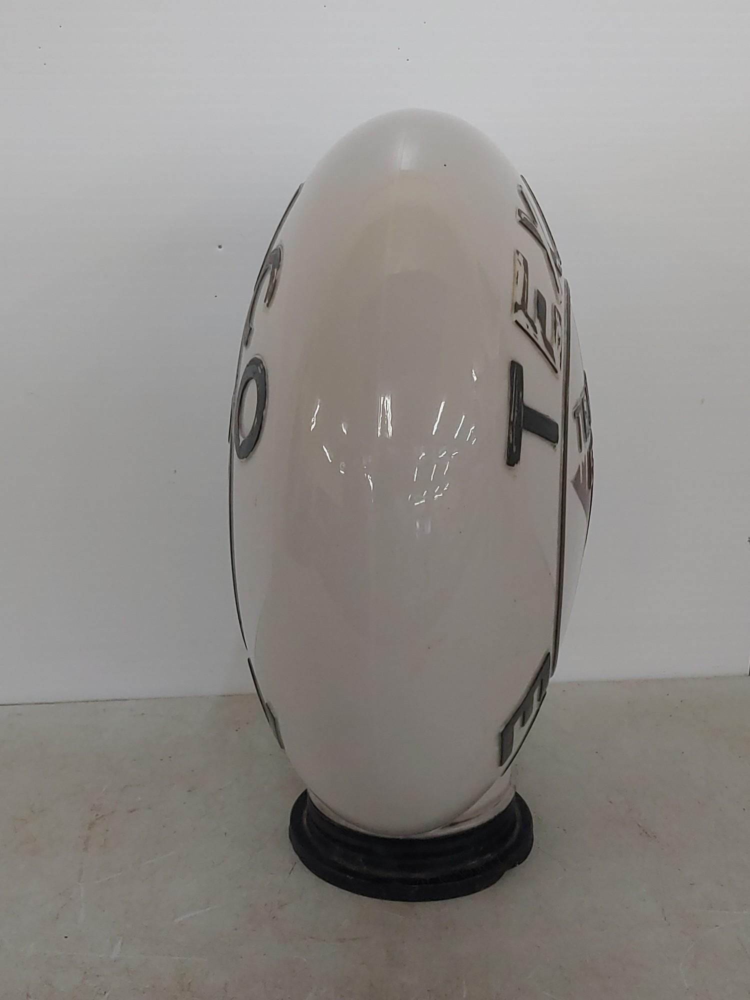 Texaco Ethty Milk Glass Gas Globe