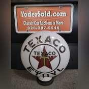 Texaco Ethty Milk Glass Gas Globe