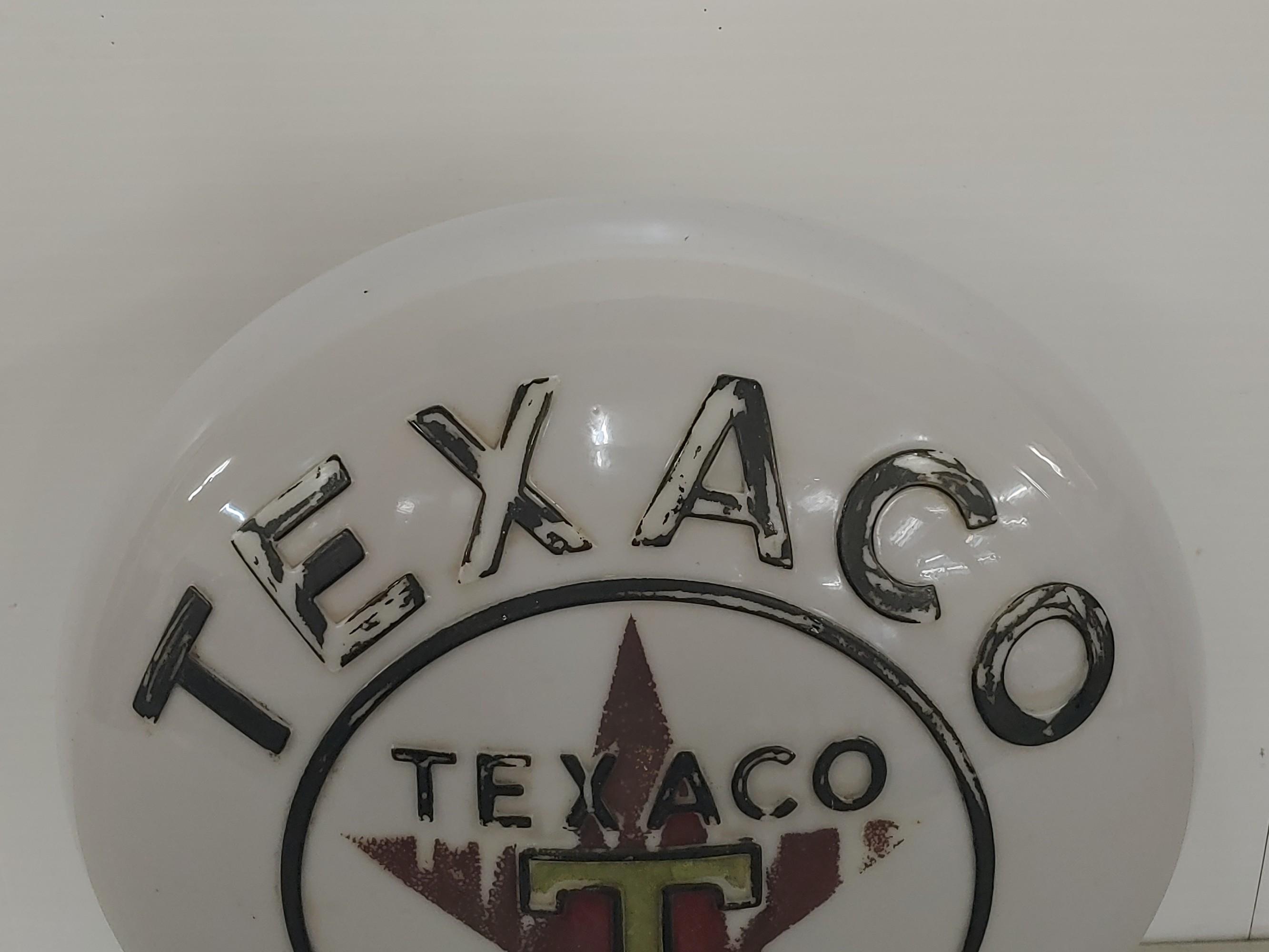 Texaco Ethty Milk Glass Gas Globe