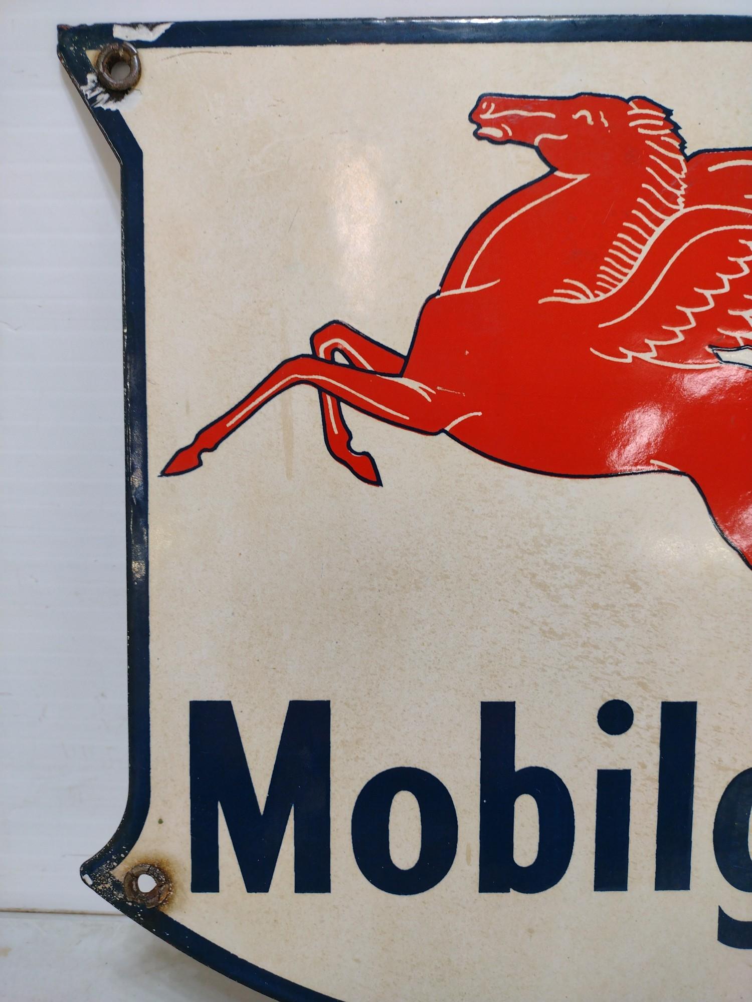 Mobile Gas Porcelain Sign