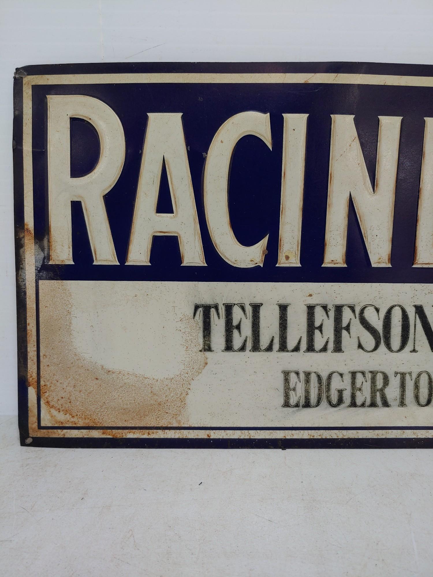 SST Racine Tires Embossed Tin Sign