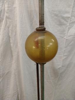 Lightning Rods with Amber Globes
