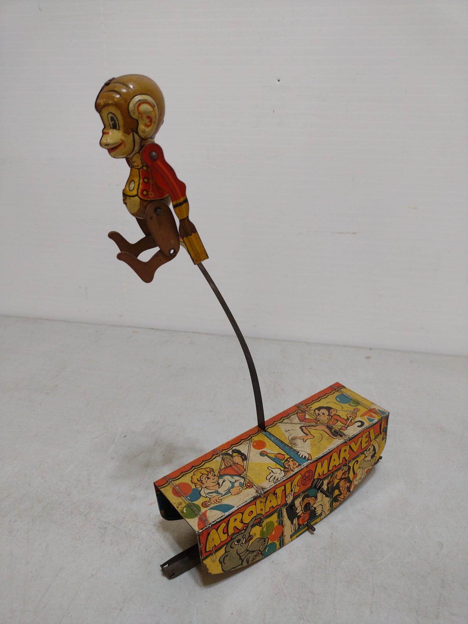 Marx Acrobatic Marvel Wind Up Tin Toy