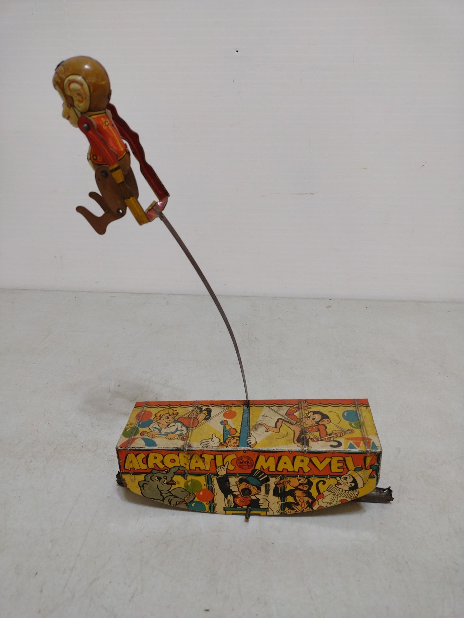 Marx Acrobatic Marvel Wind Up Tin Toy