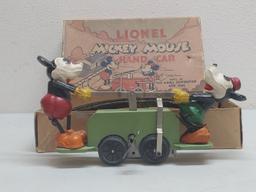 Lionel Mickey Mouse Hand Car Wind-Up Toy Set