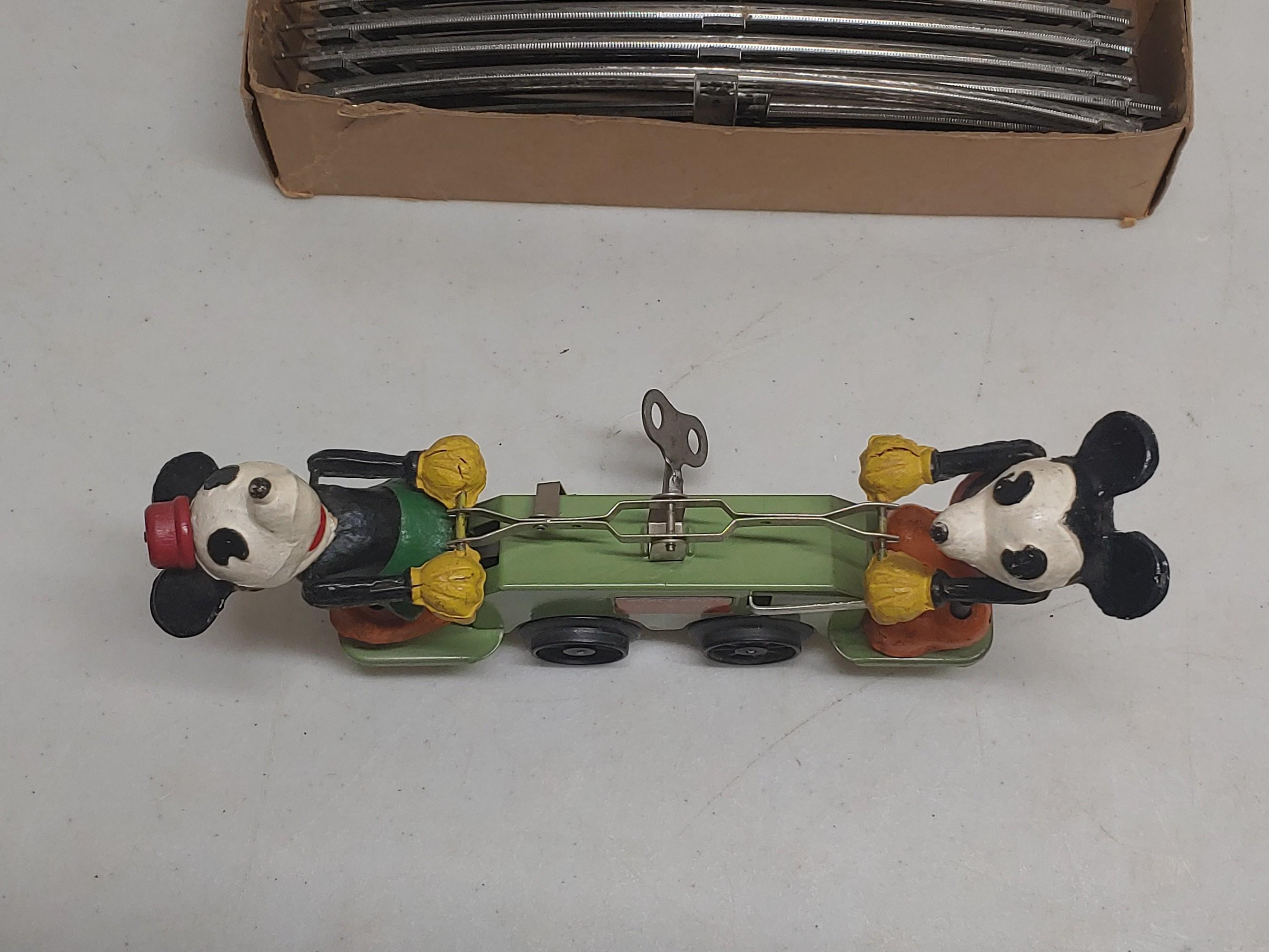 Lionel Mickey Mouse Hand Car Wind-Up Toy Set
