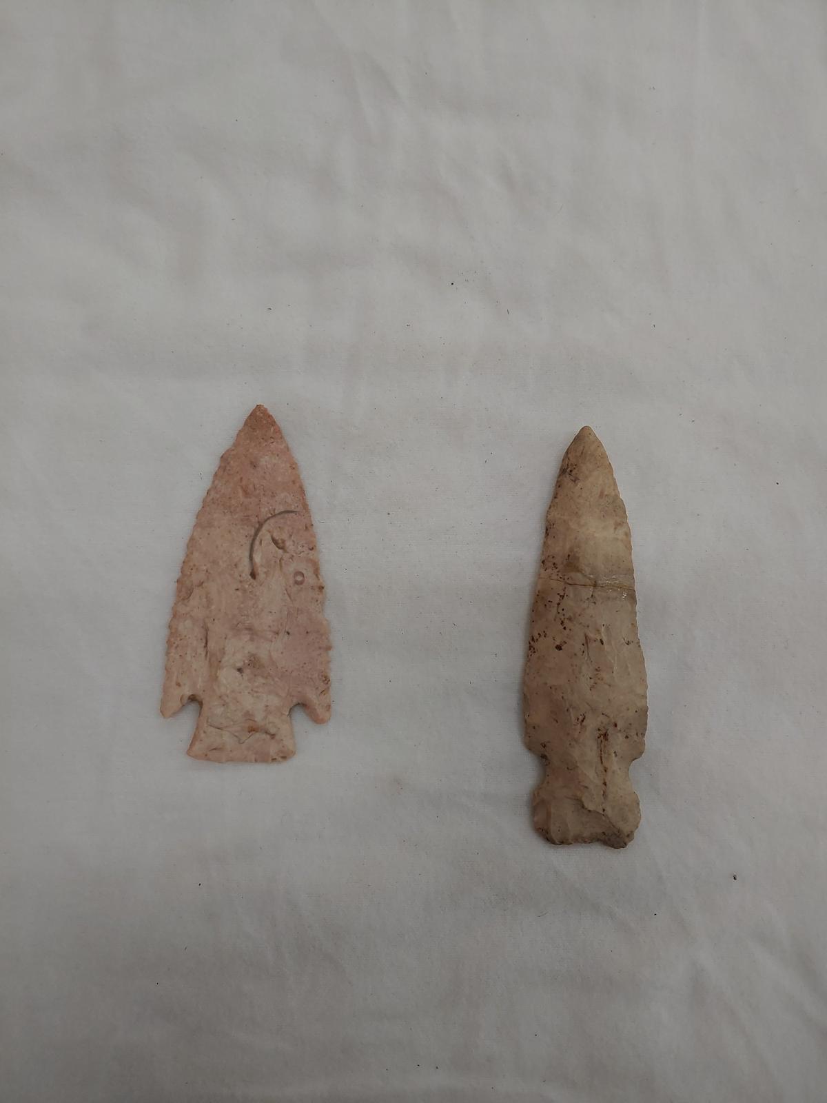 Native American Spear Tips, 4.50" , 5" Long