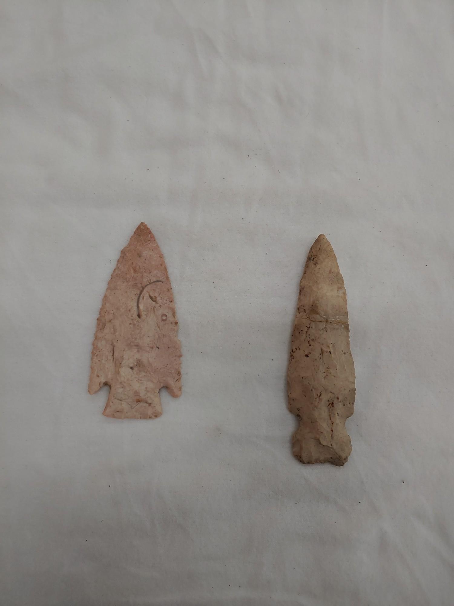 Native American Spear Tips, 4.50" , 5" Long