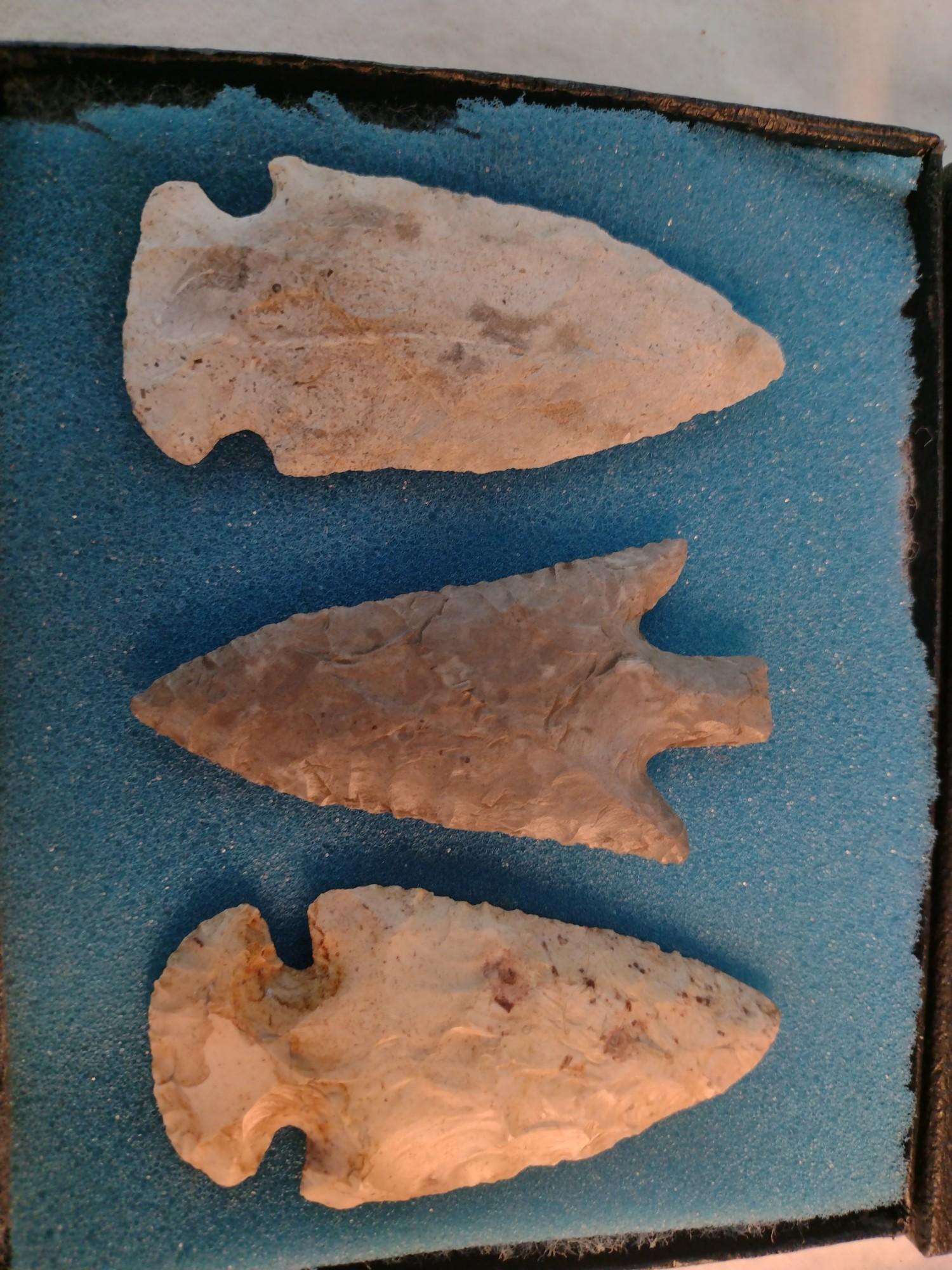 Native American Spear Tips, Ranging From 2" - 3" Long