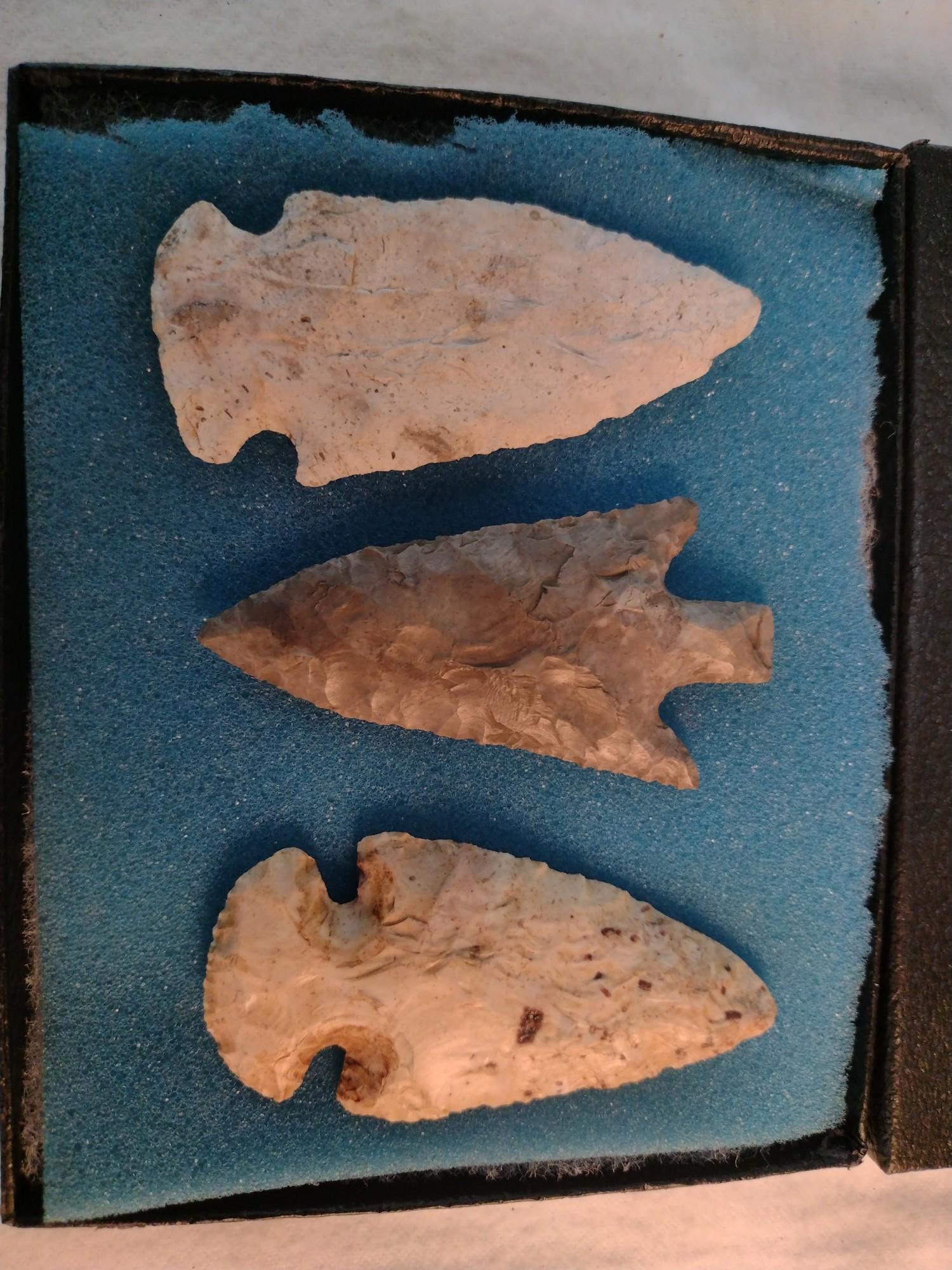 Native American Spear Tips, Ranging From 2" - 3" Long