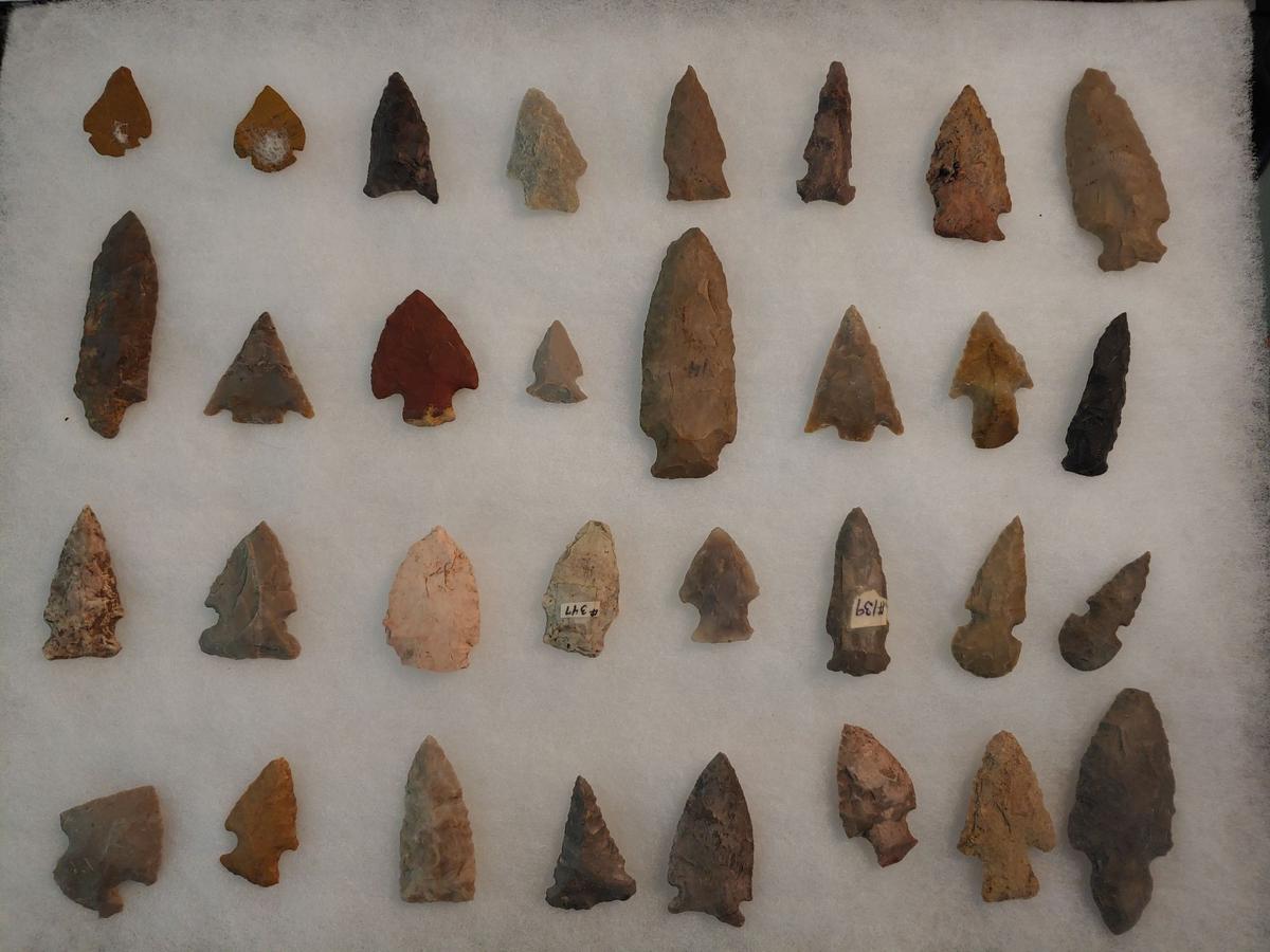 Native American Spear Tips and Arrowheads