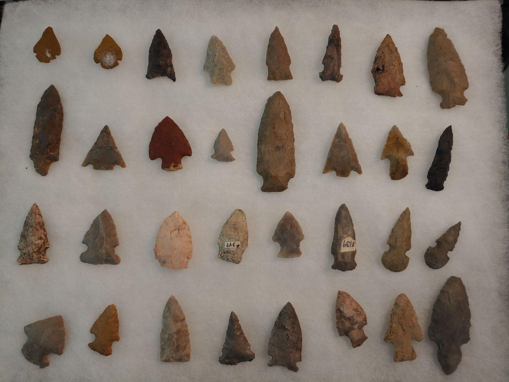 Native American Spear Tips and Arrowheads