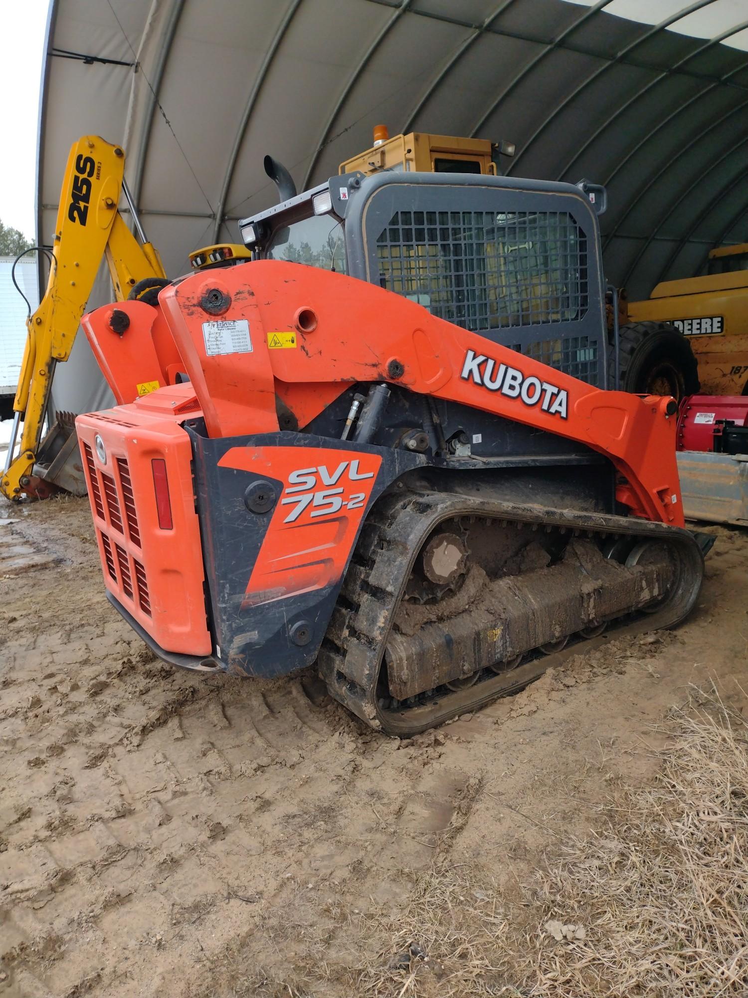 2020 Kubota SVL 75-2 track skid loader