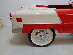 1955 Chevy Metal Pedal Car With Vinyl Seat
