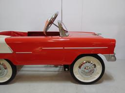 1955 Chevy Metal Pedal Car With Vinyl Seat