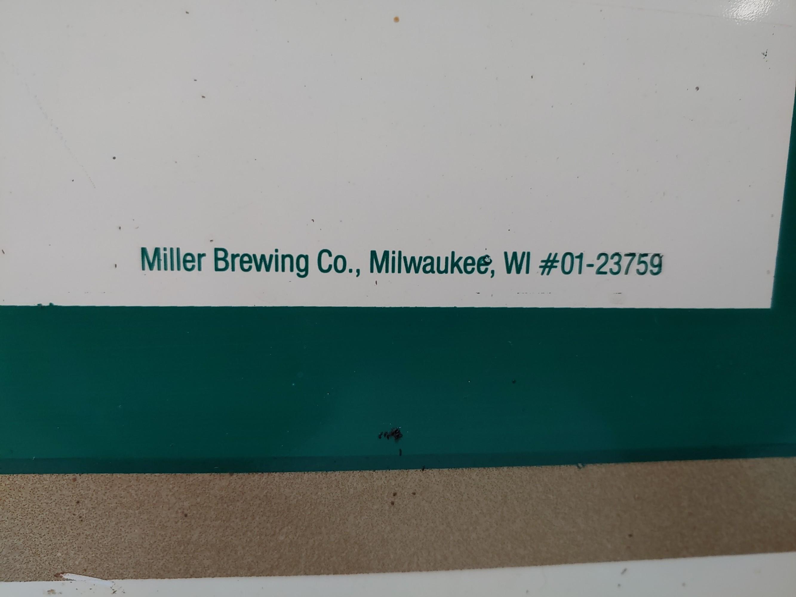 2x SST Miller Beer Embossed Signs