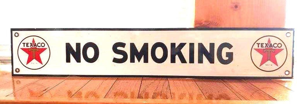 SSP Texaco No Smoking Porcelain Sign