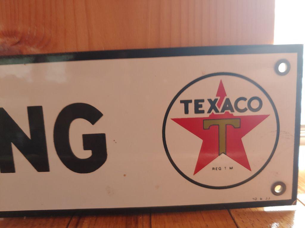 SSP Texaco No Smoking Porcelain Sign