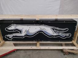 Tin Constructed Single-Sided Neon Greyhound Sign