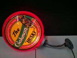 The Cushman Husky Double-Sided Lighted Advertising Sign