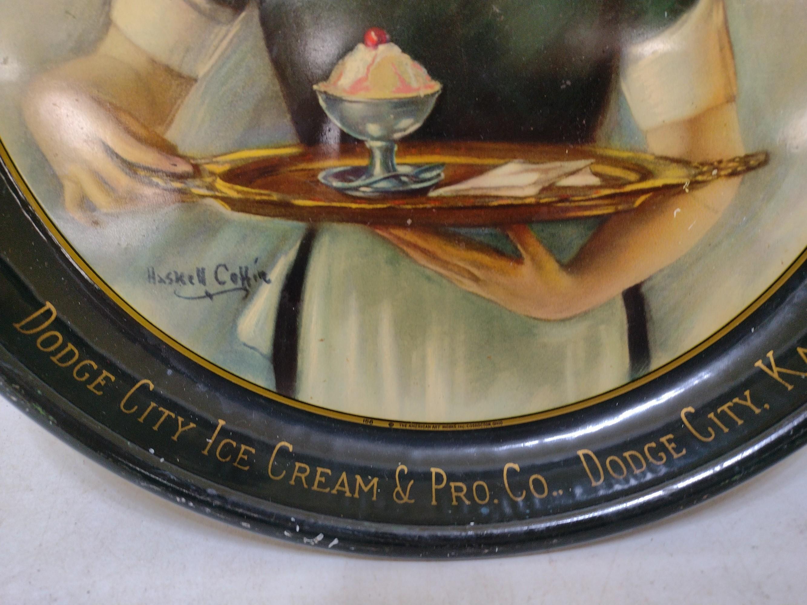 Dodge City Ice Cream Tray Illustrated by Haskell Coffin