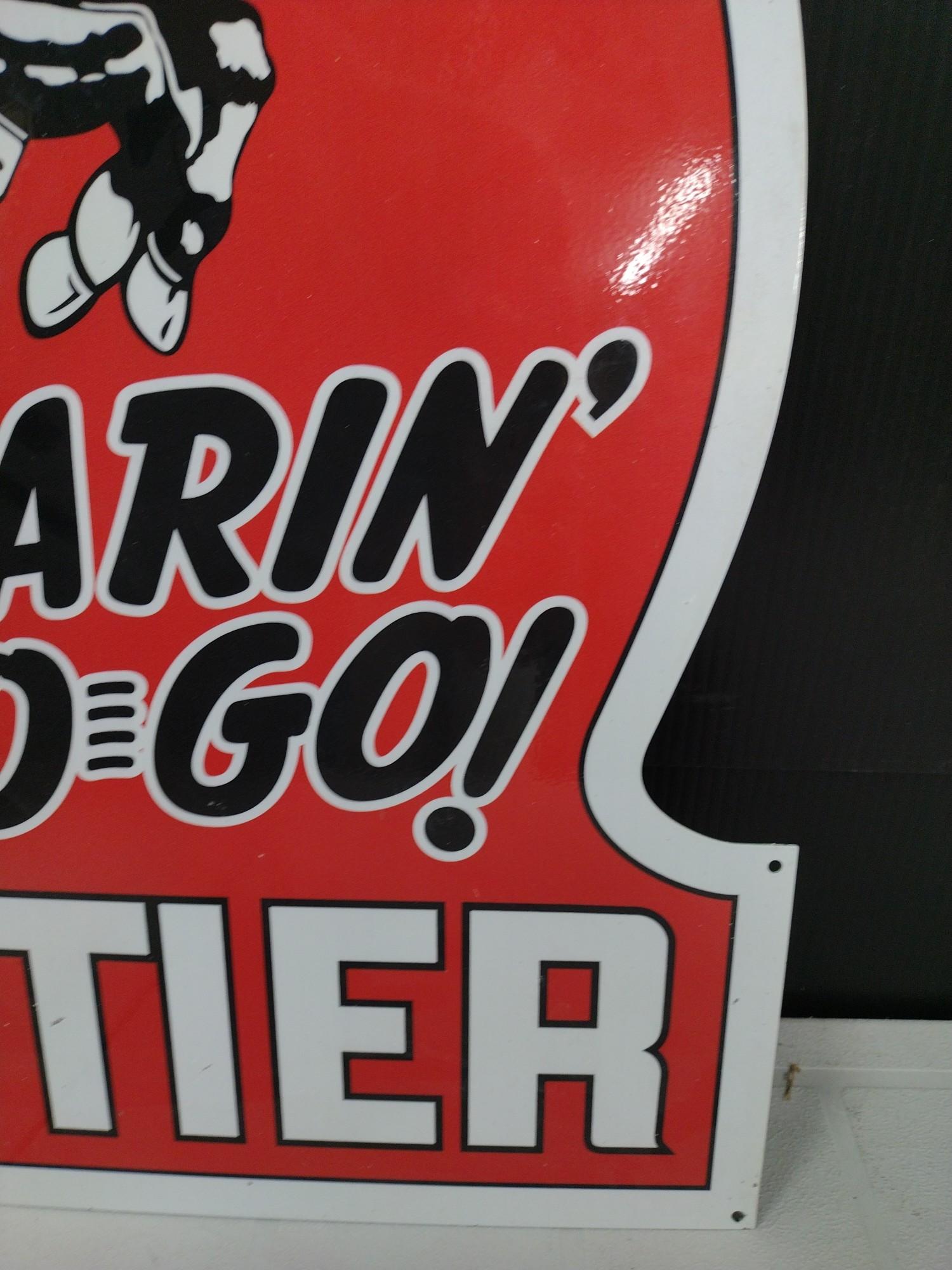 Single Sided Rarin To Go Frontier Metal Sign