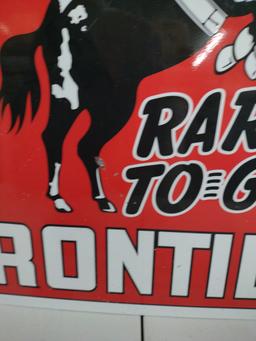 Single Sided Rarin To Go Frontier Metal Sign