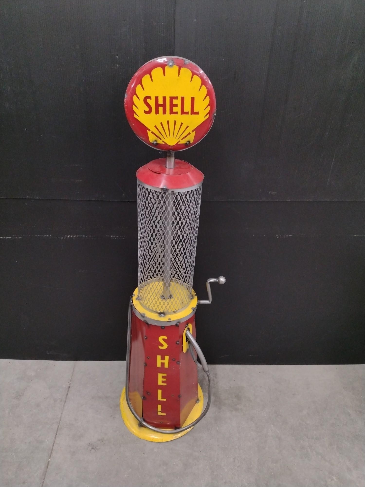 Shell Decorative Metal Gas Pump