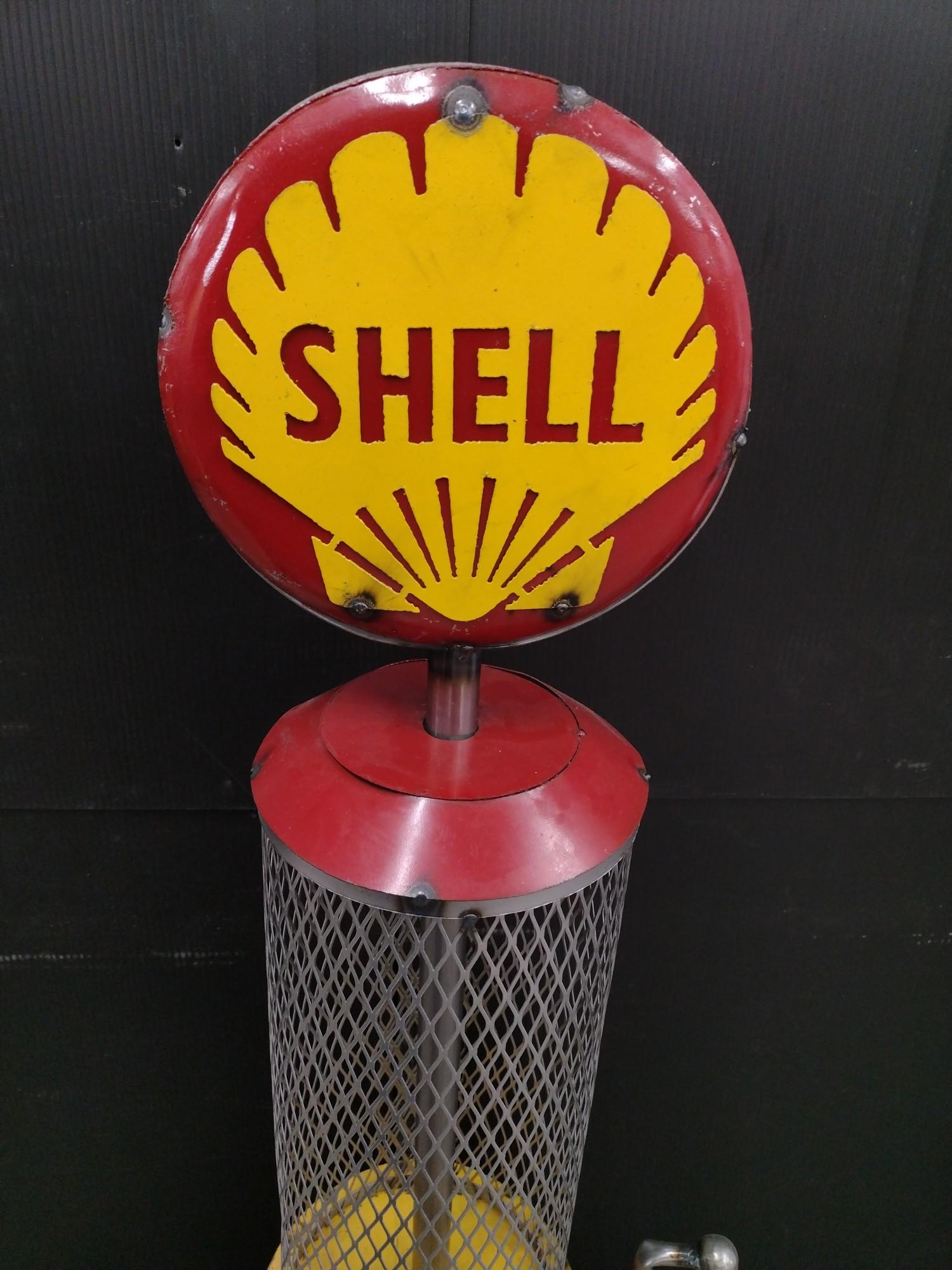 Shell Decorative Metal Gas Pump