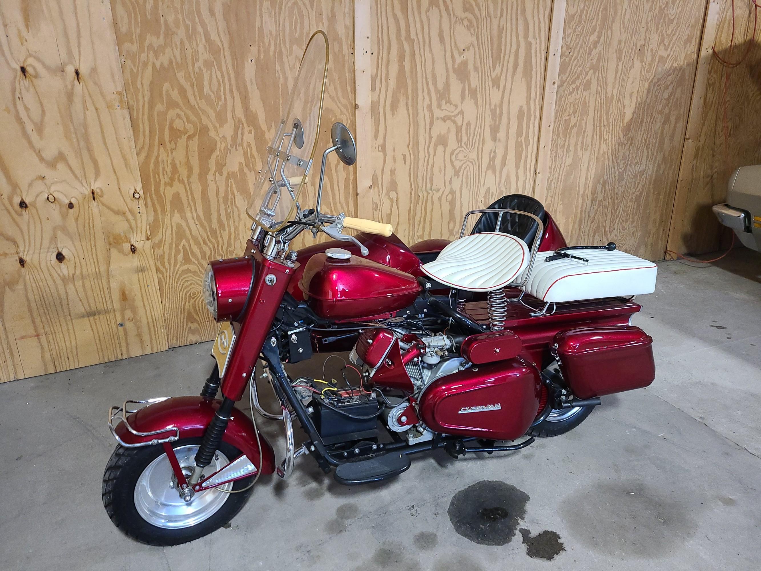 1963 Cushman Scooter With Sidecar