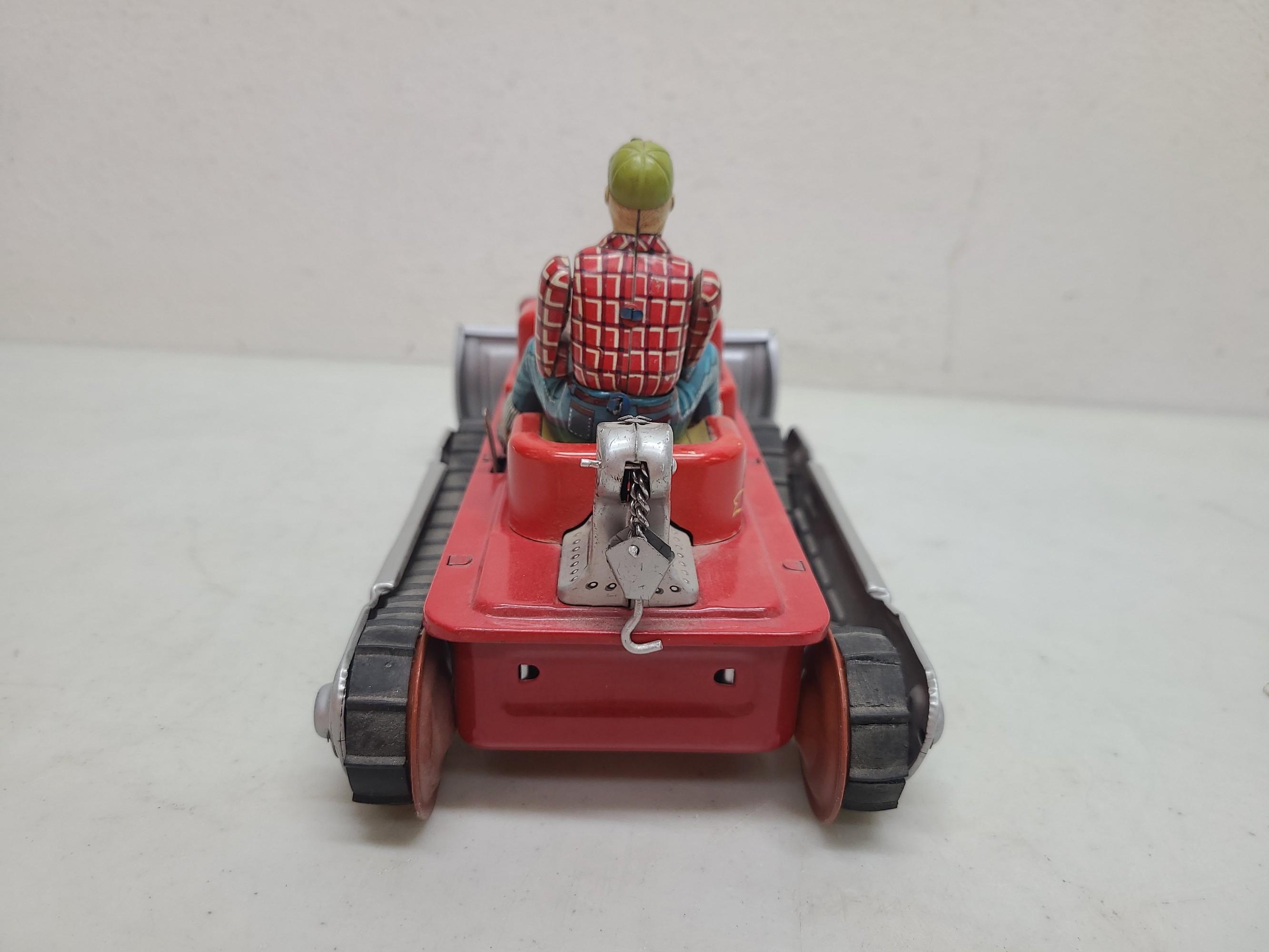 TN Magic Action Buldozer Battery Op Tin Toy