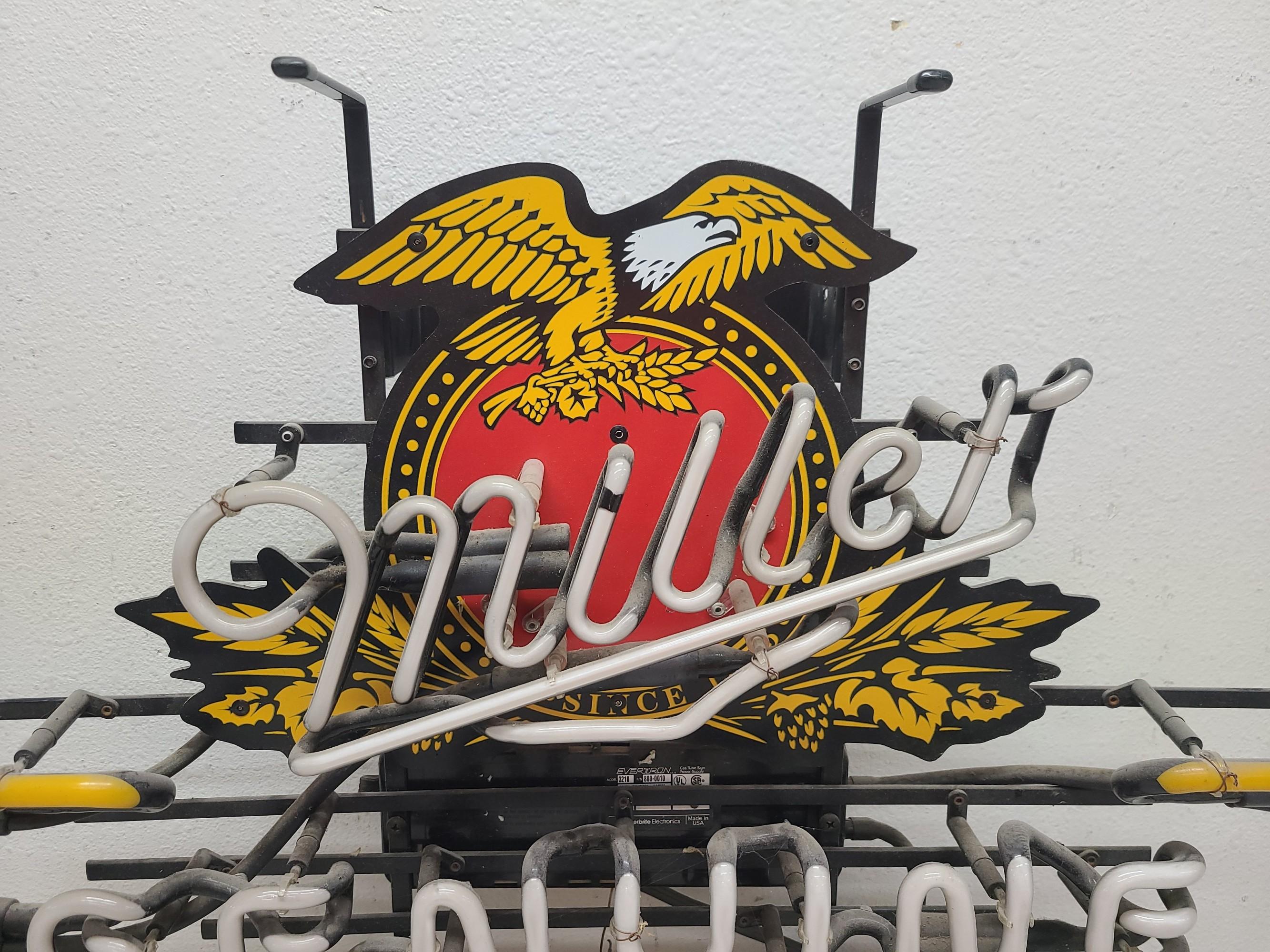 Miller Genuine Draft Neon Advertising Sign