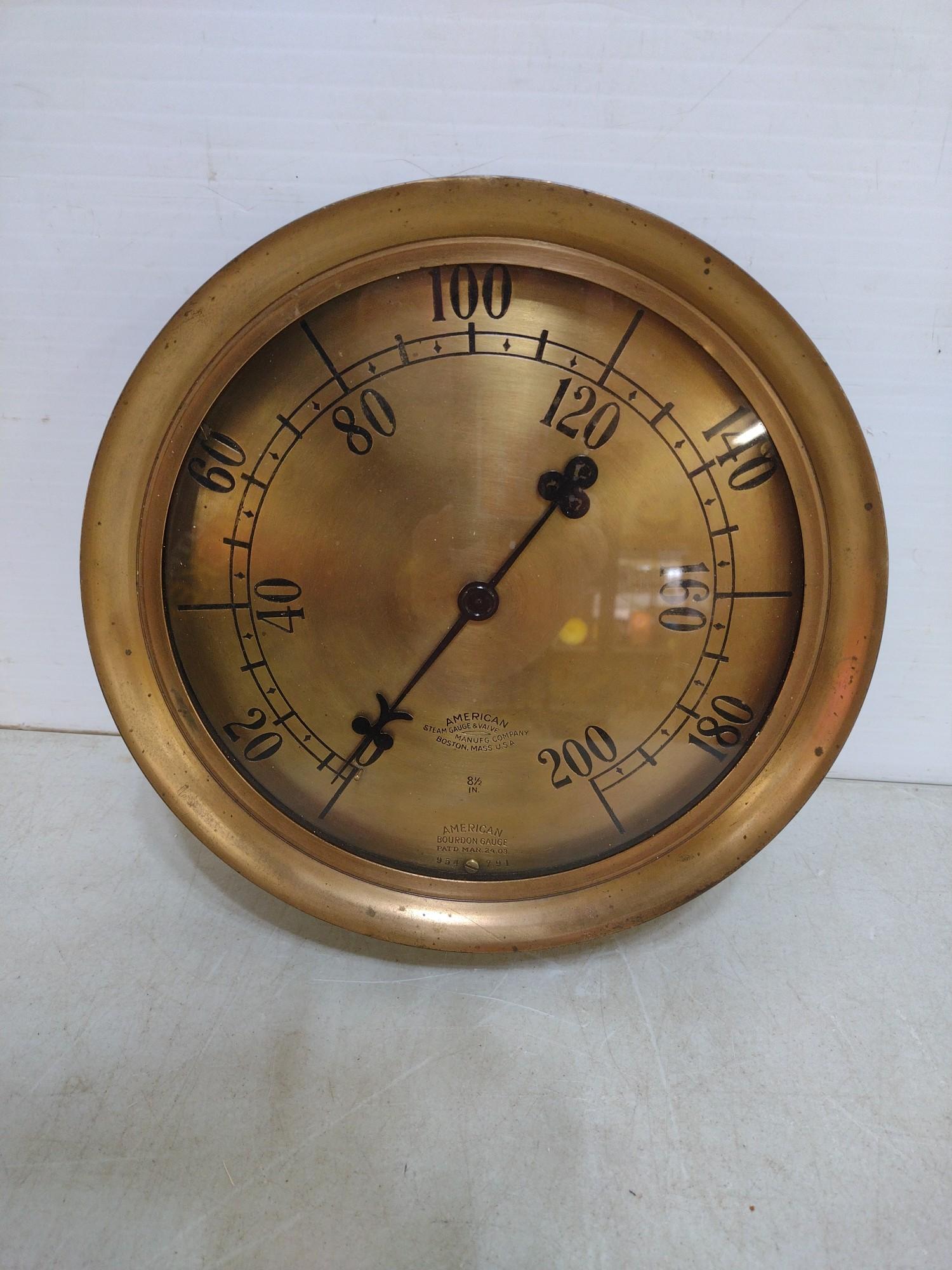 American Bourdon Steam Gauge