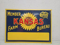 SST Embossed,  Kansas Farm Member Bureau Sign