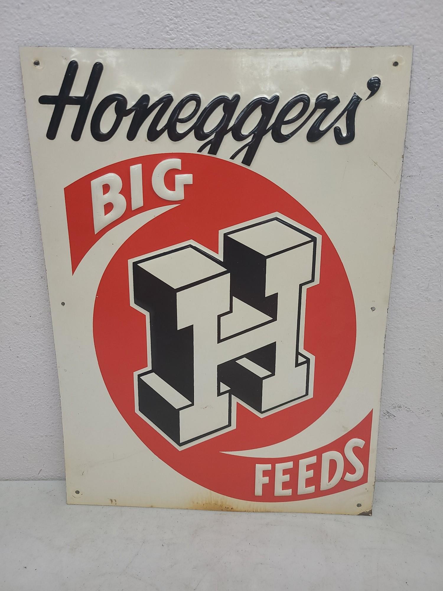 SST Embossed,  Honeggers Big H Feed Sign