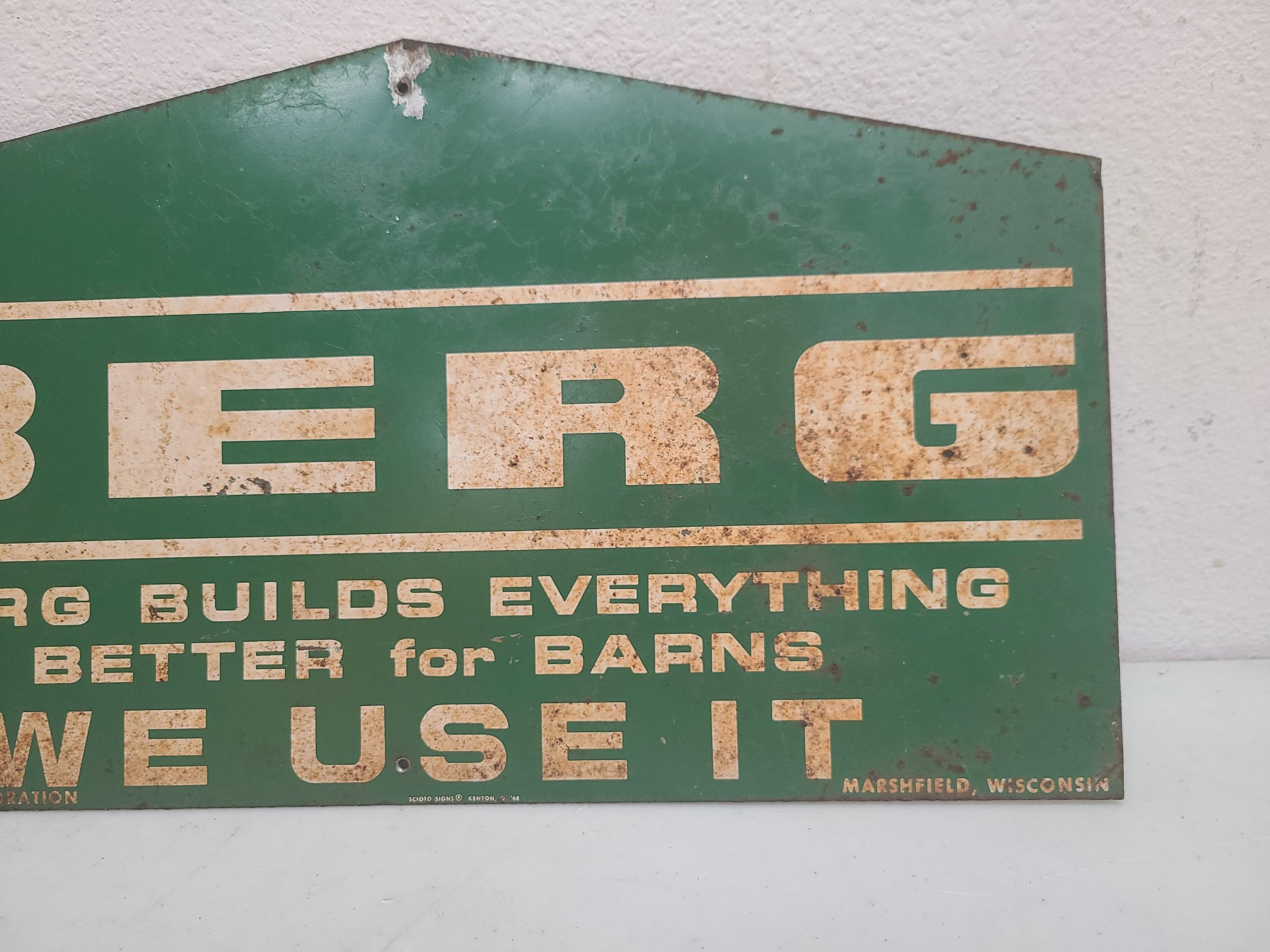 SS Metal, Berg, Barns Equipment Sign