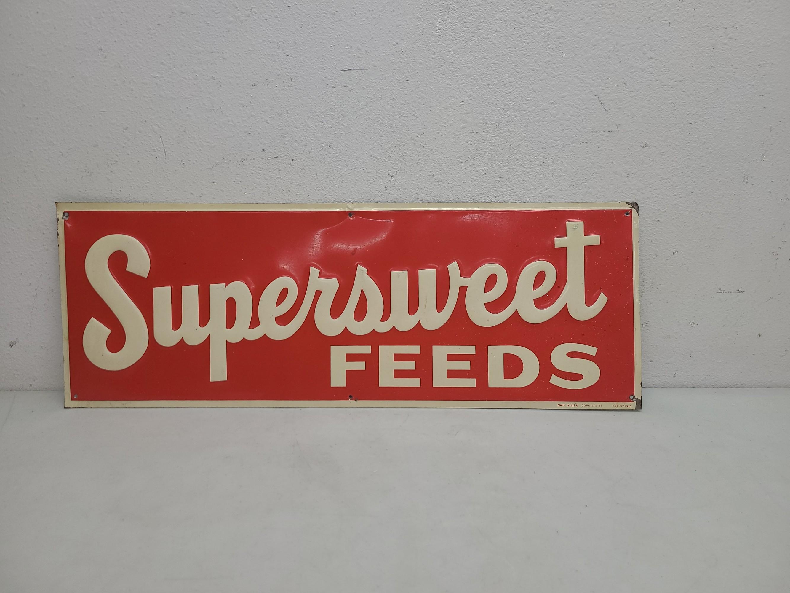 SST Embossed, Super Sweet Feeds Sign