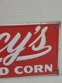 SST Embossed, Tracy's Seed Corn Sign