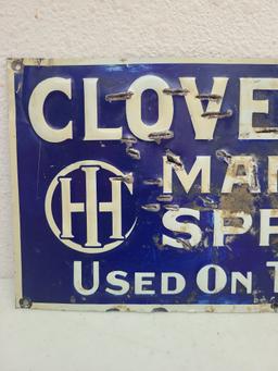 SST Embossed,  Cloverleaf Manure Spreader Sign