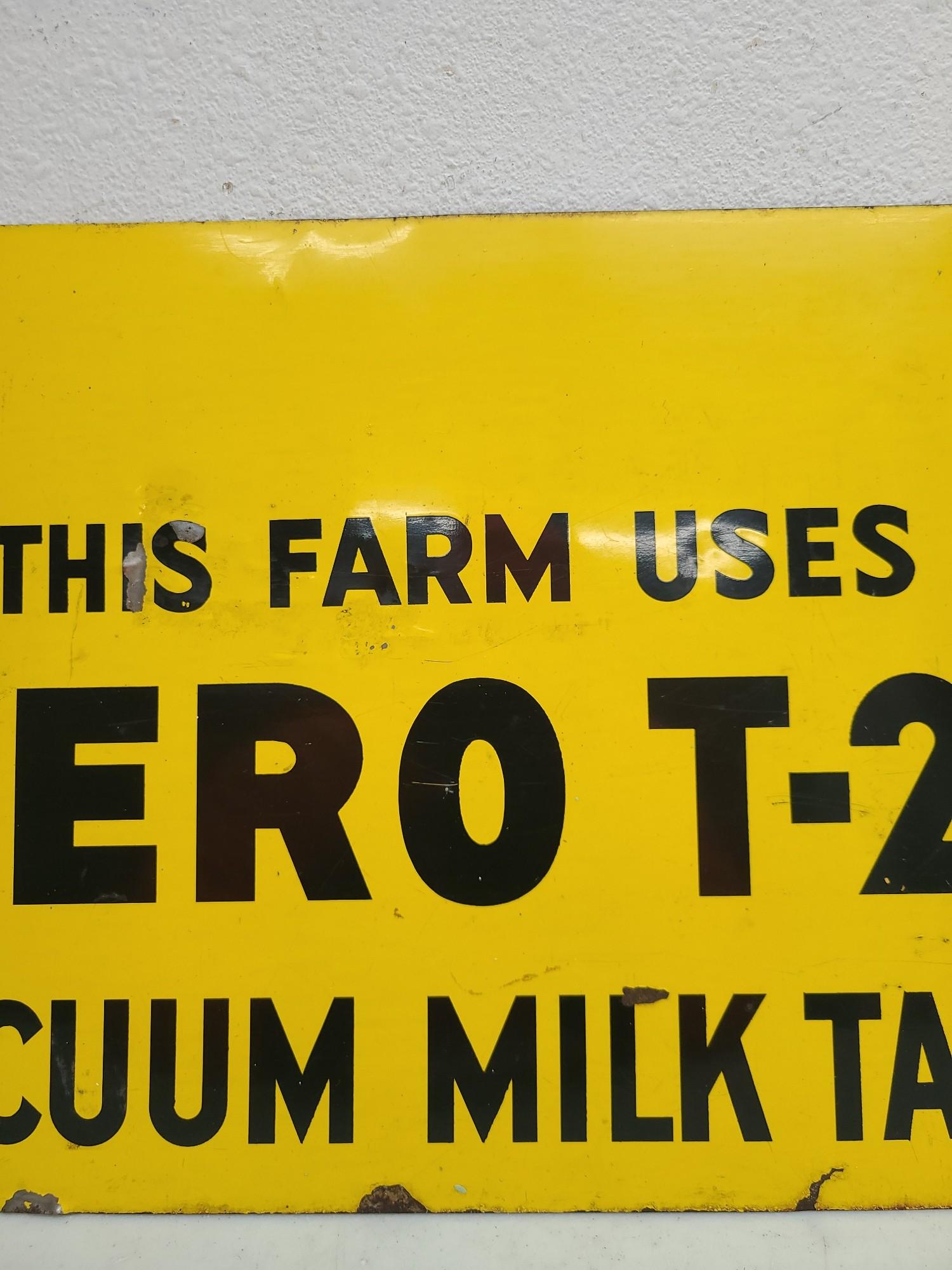 SST, Vacuum Milk Tank Sign