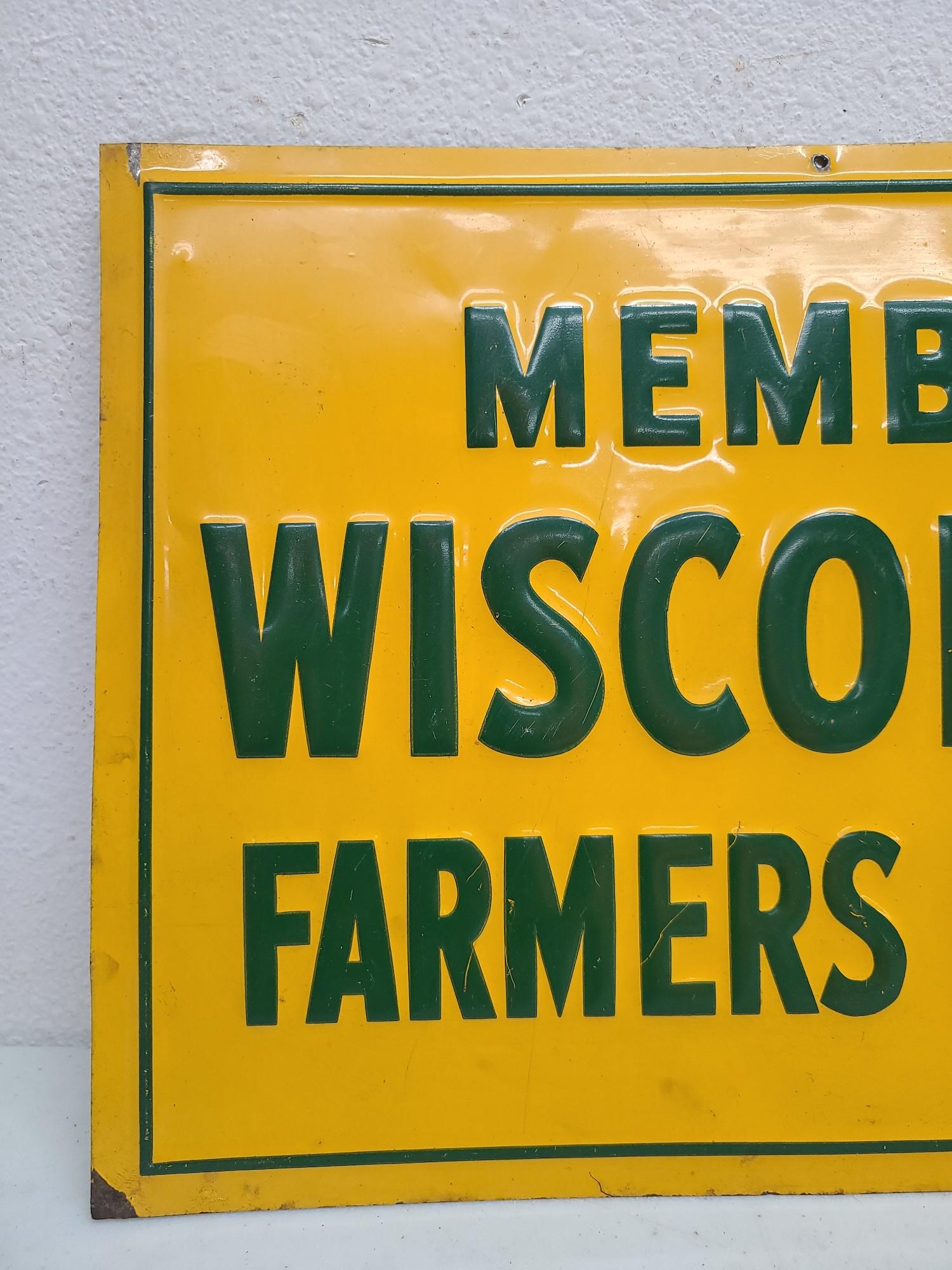 SST Embossed,  Wisconsin Farmers Union Sign