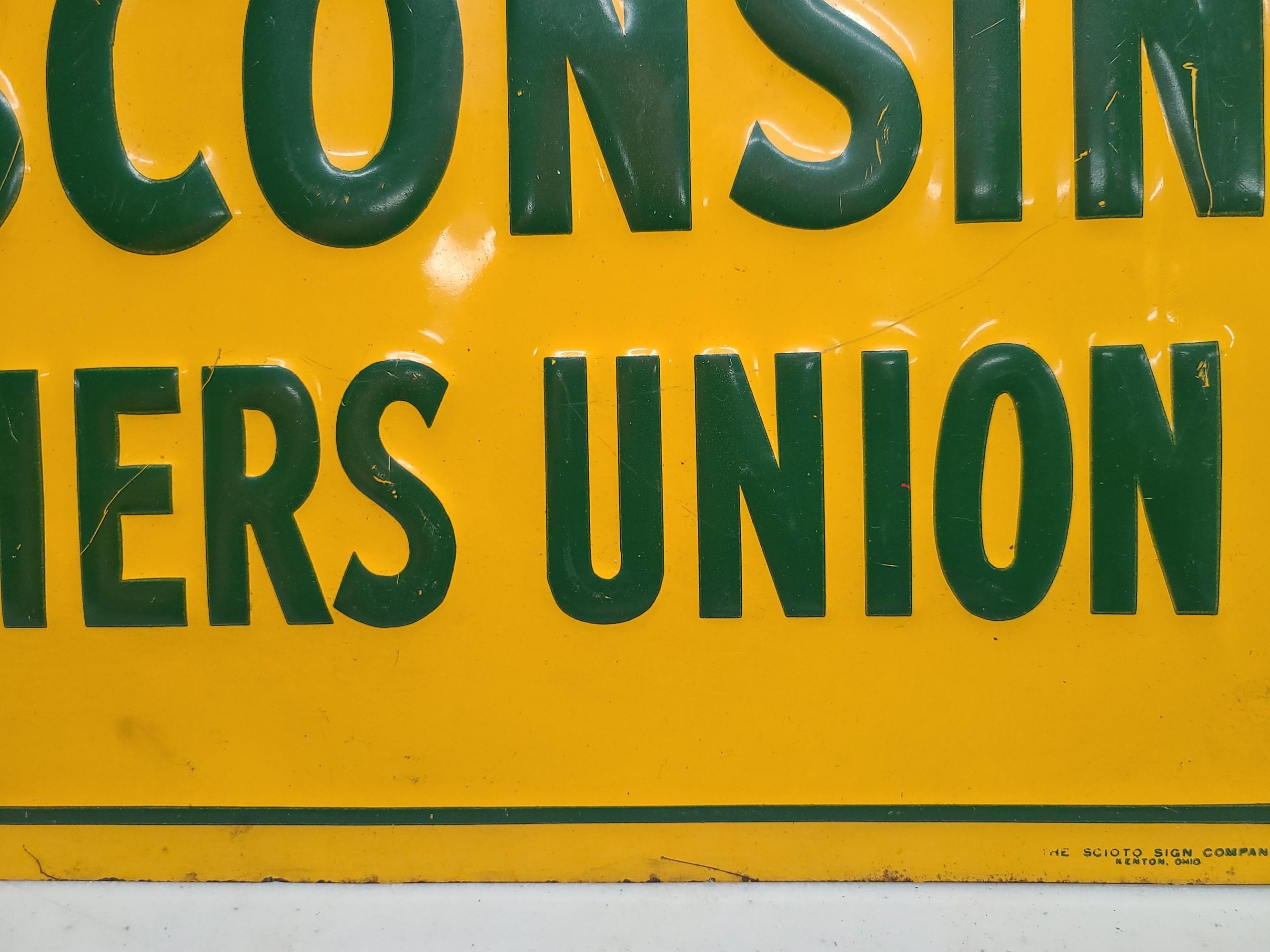 SST Embossed,  Wisconsin Farmers Union Sign