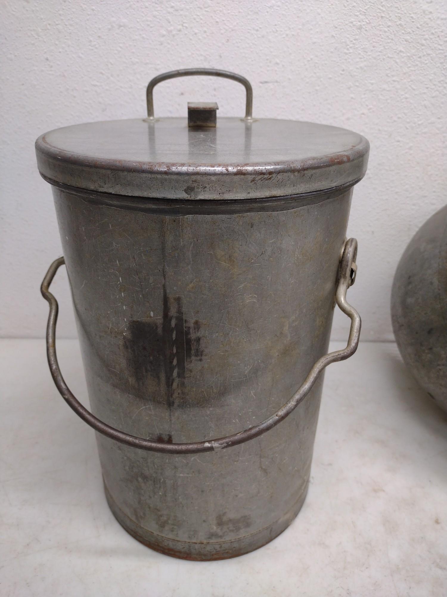 Metal Milk Bucket And Strainer