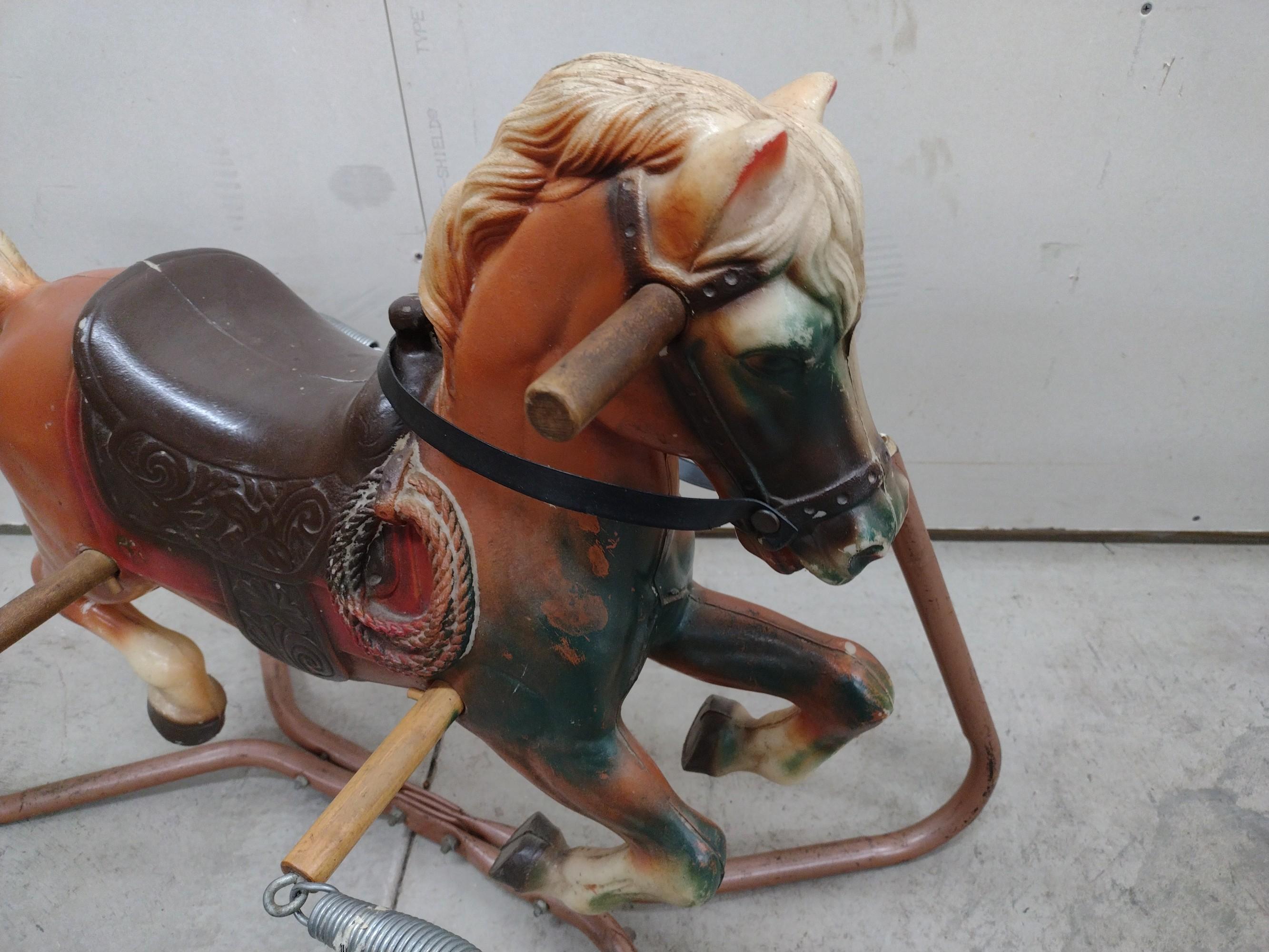 2 Vintage Spring Rocking Horses