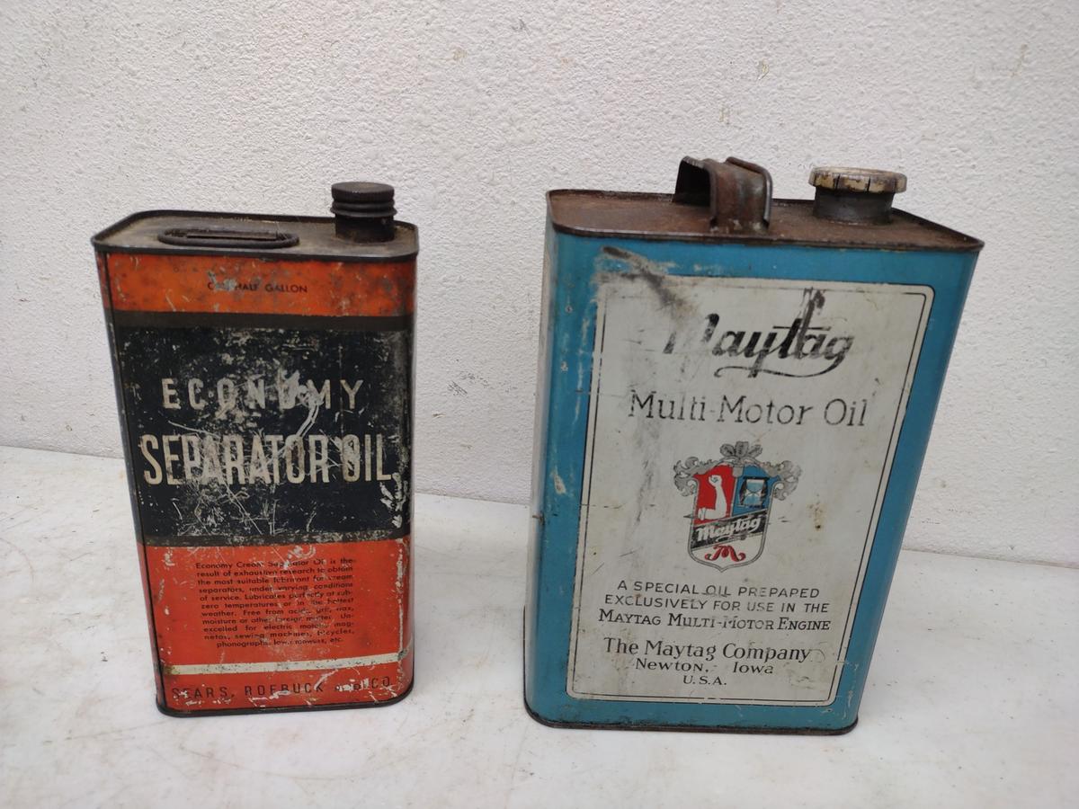 2 Vintage Oil Cans