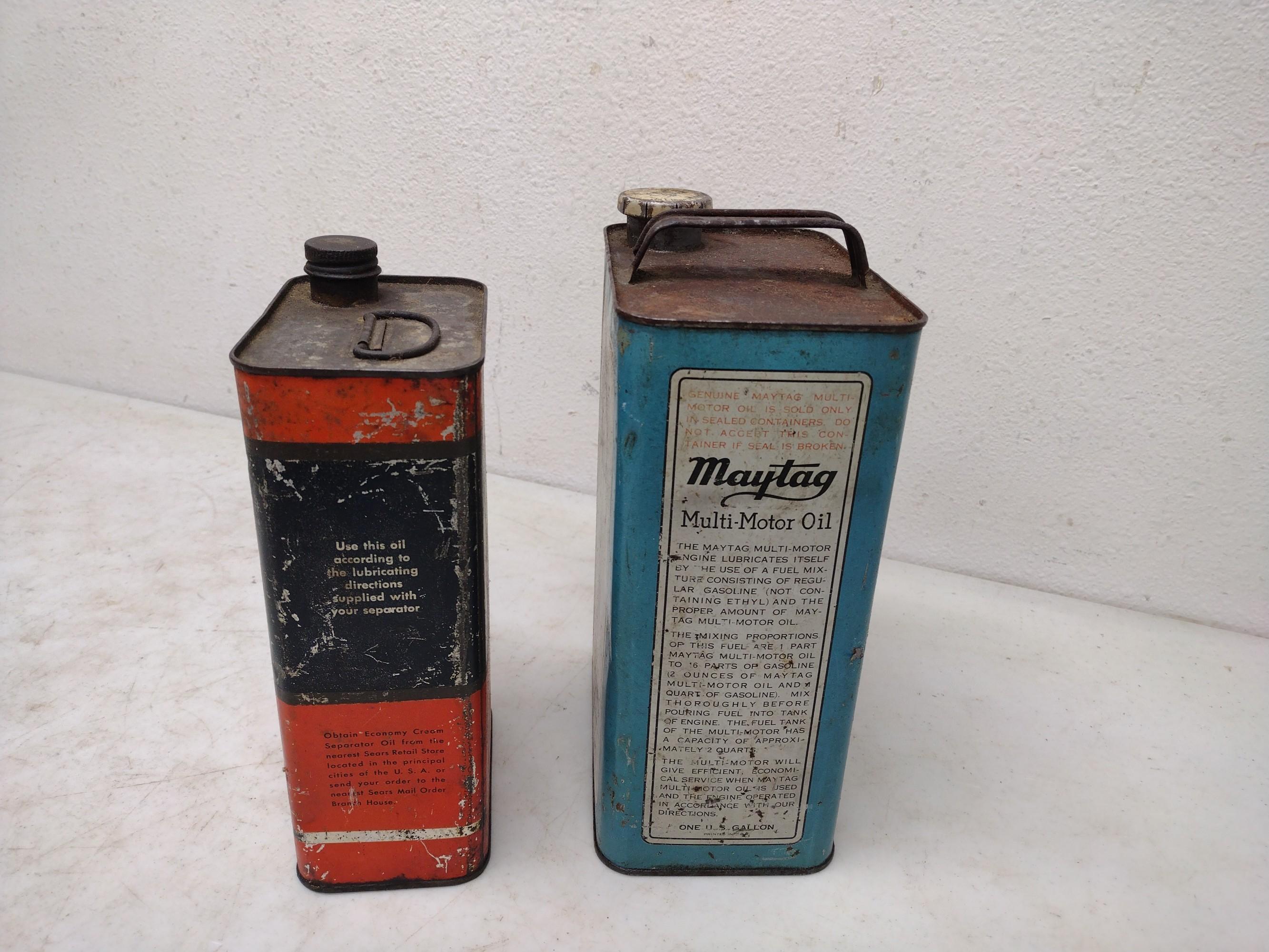 2 Vintage Oil Cans