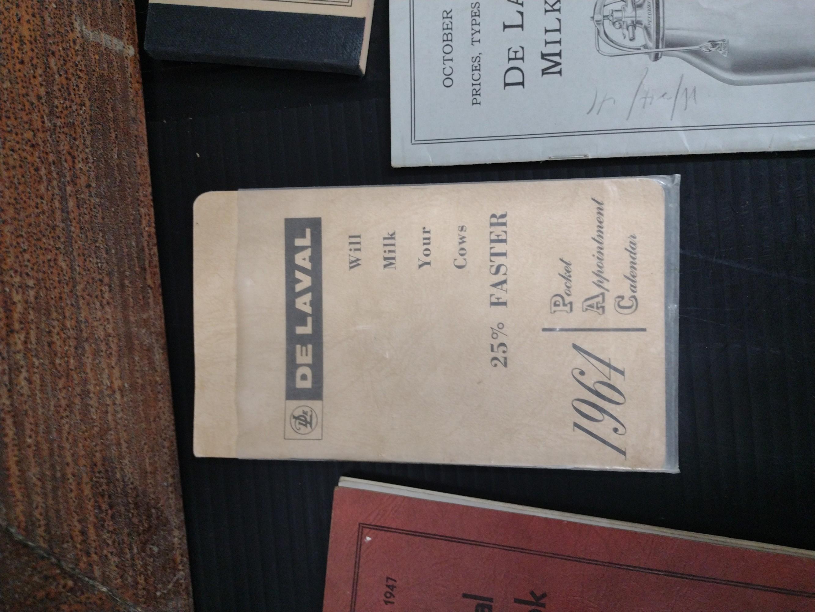 Late '40s Early 50s De Laval Paperwork And More