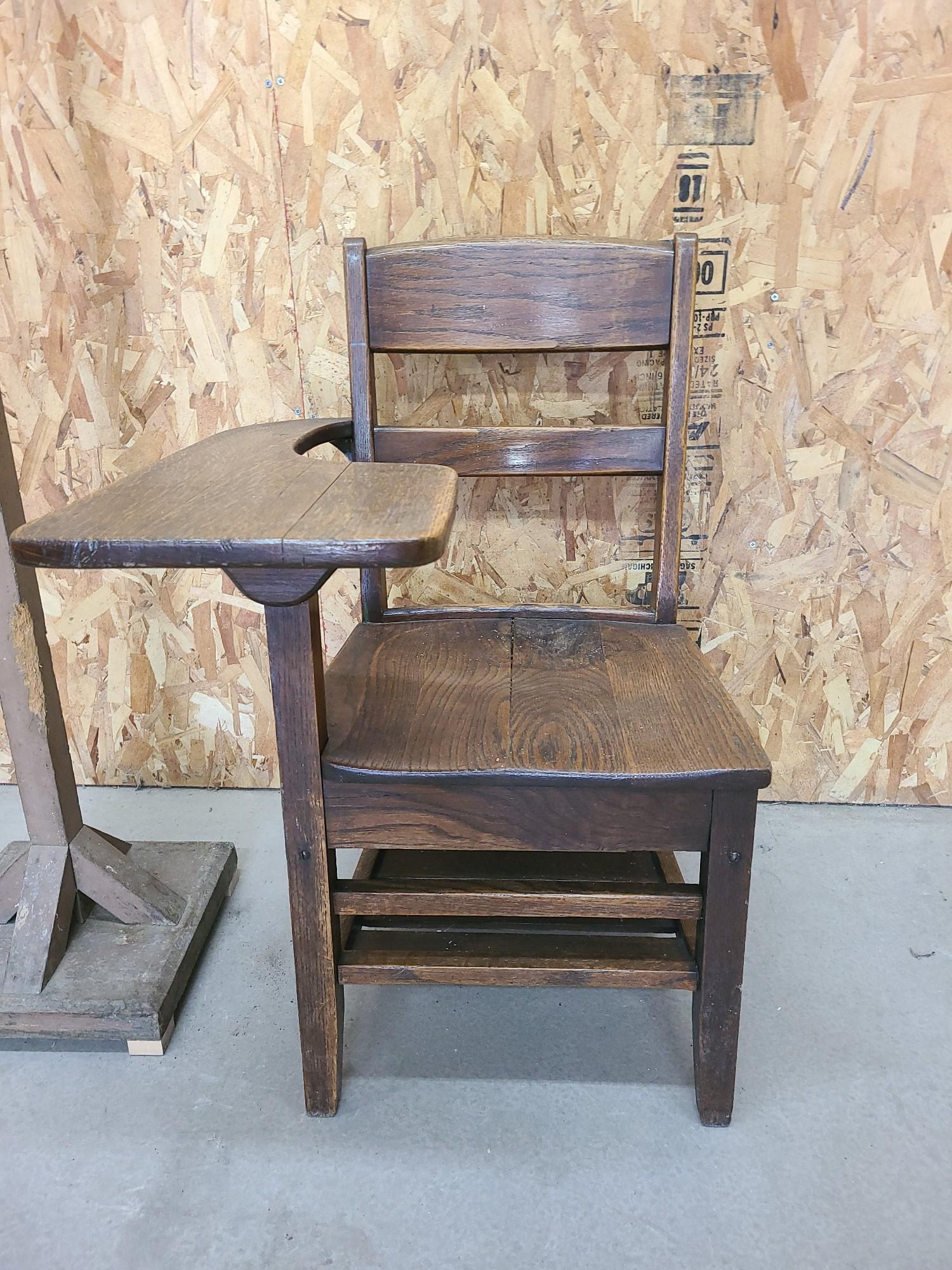 Wood Coat Stand & Desk Chair